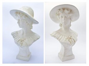 石膏デッサンでは「センターライン」を描くと立体を認識しやすくなります