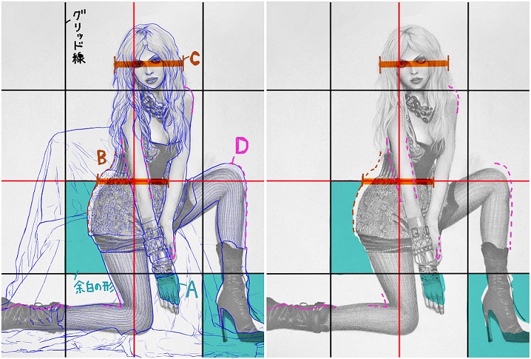 人物のデッサン