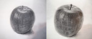 【受講生デッサン添削】70代の受講生が1度の復習添削で上達しました!