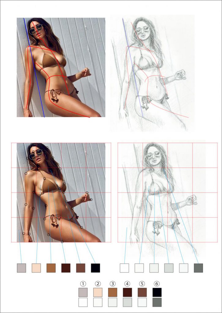 【ピリカアートスクール】人物のデッサン 添削アドバイス