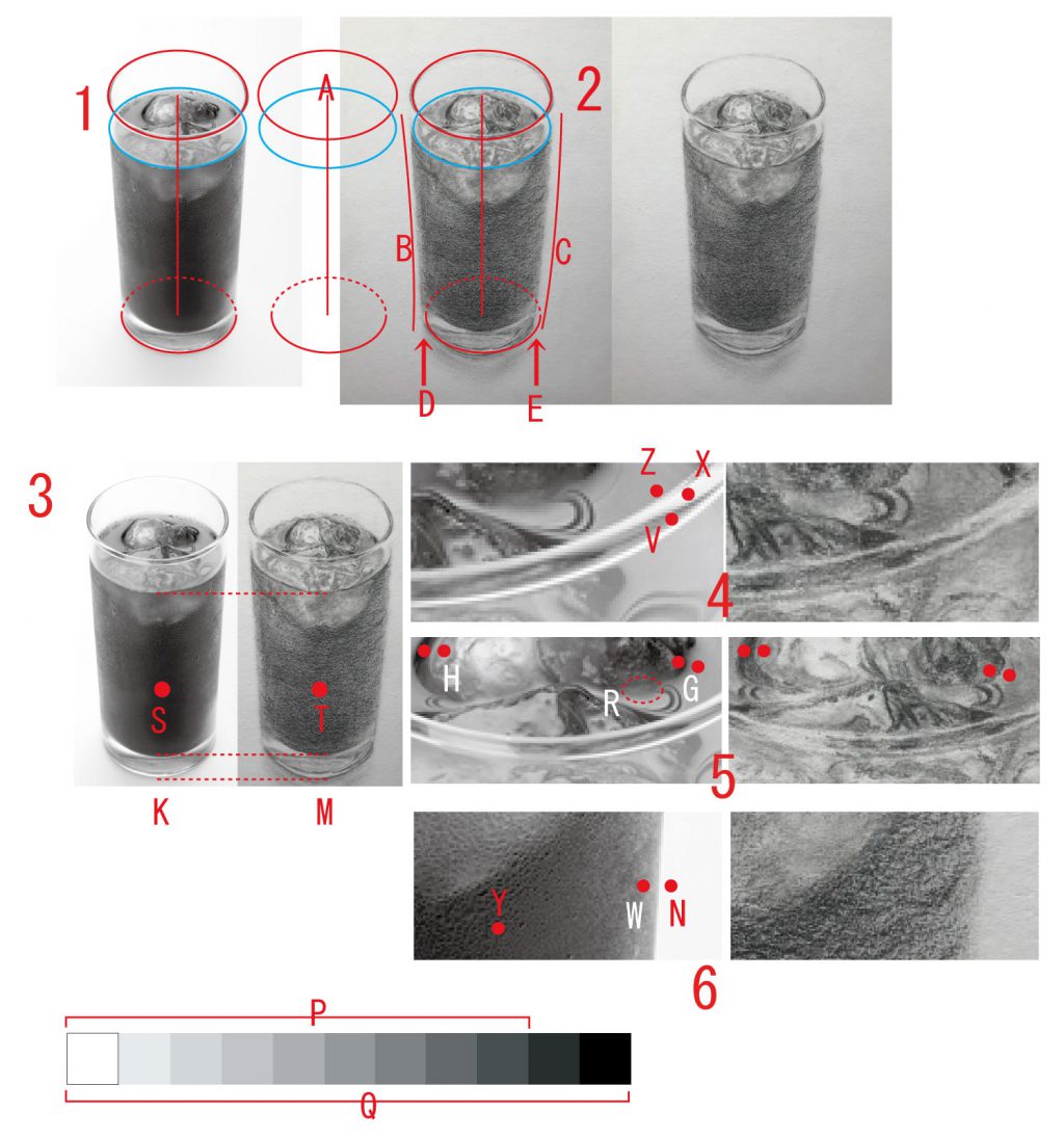 【ピリカアートスクール】コップのデッサン 添削アドバイス