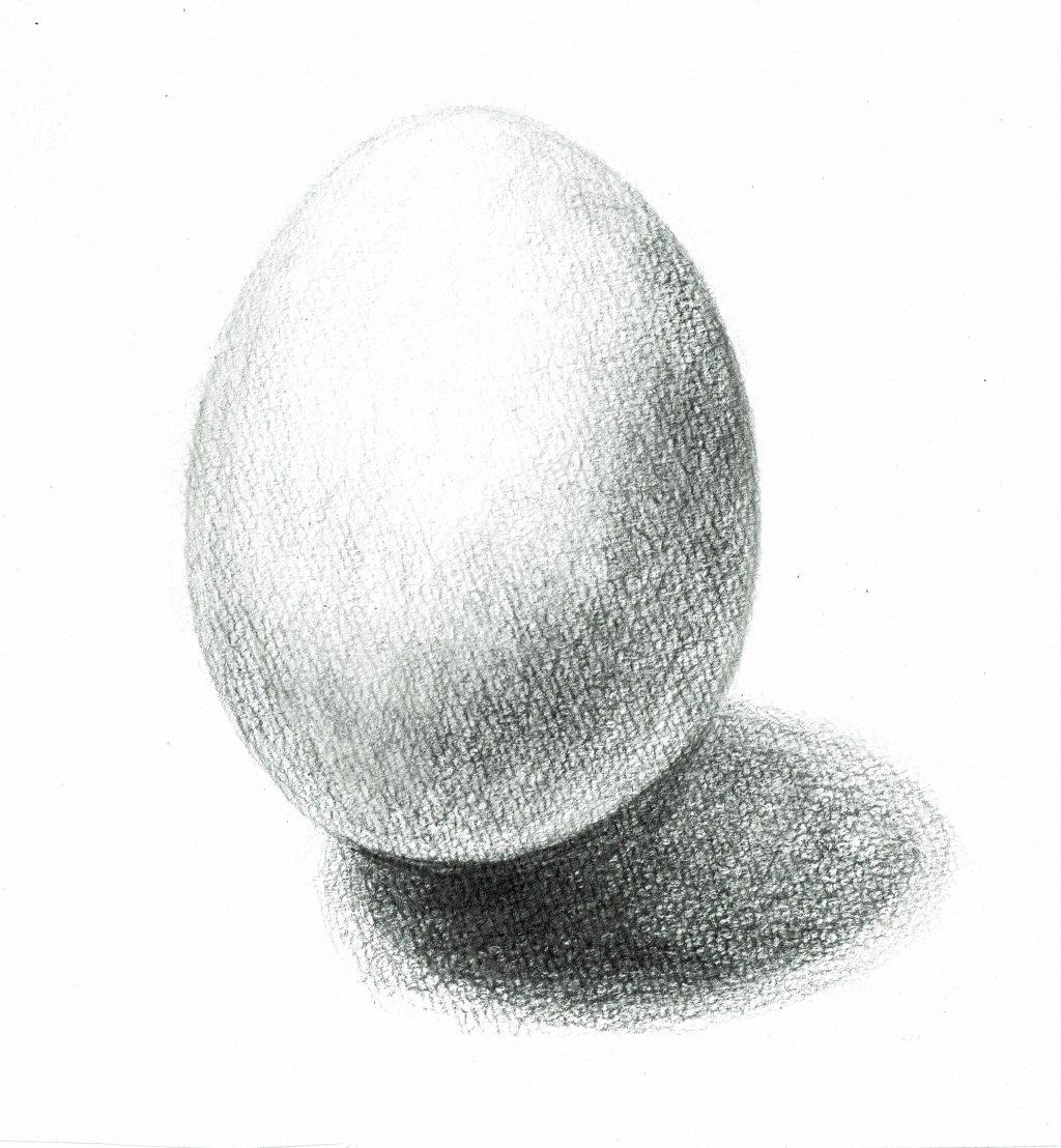 【ピリカアートスクール】卵のデッサン　添削アドバイス