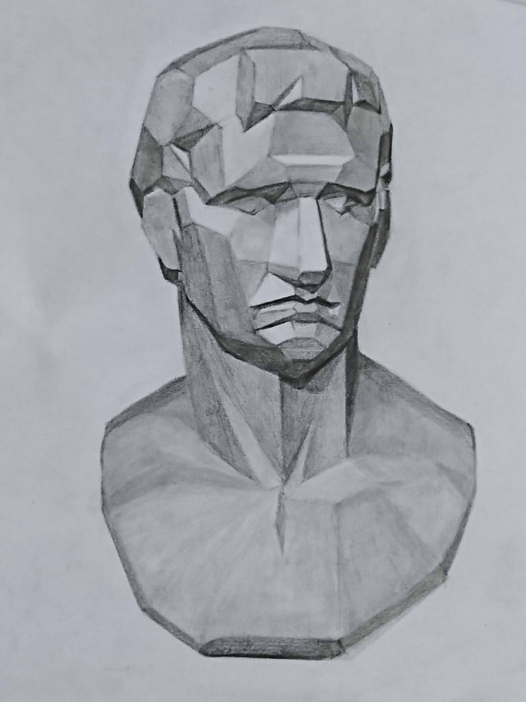 【ピリカアートスクール】アグリッパの石膏像のデッサン　添削アドバイス