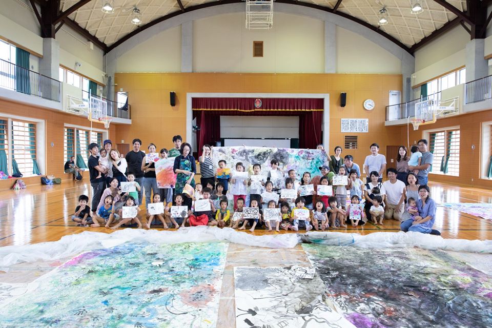 久高島キッズアート★日本画ワークショップを開催しました！