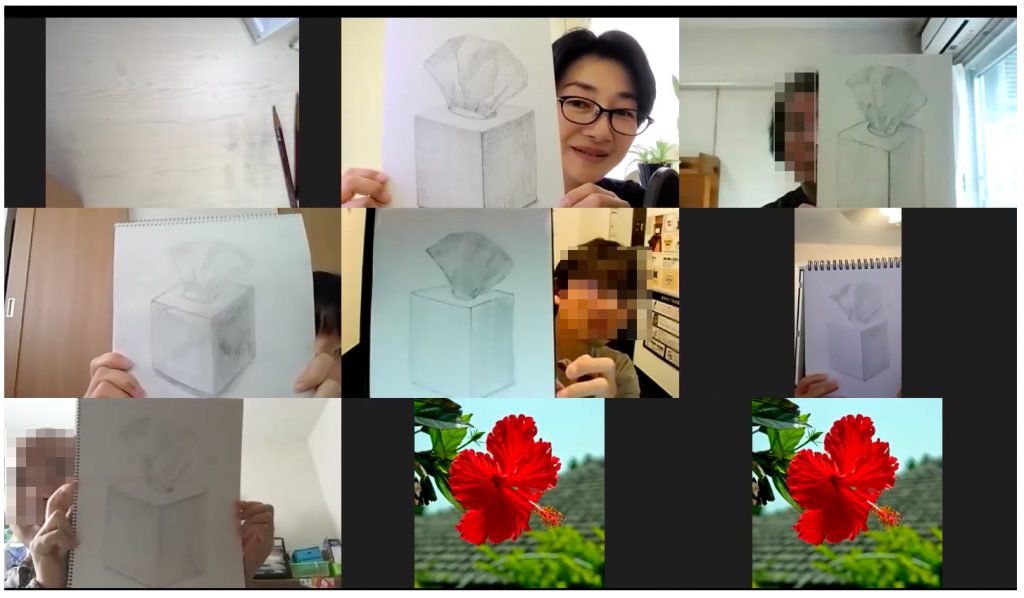 【ピリカアートスクール】第14回　松原美那子と一緒に描く！オンライングループデッサン会を開催いたしました★