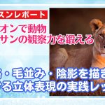 7/6 ライオンで動物デッサンの観察力を鍛える!骨格・毛並み・陰影を描き分ける立体表現の実践レッスン!